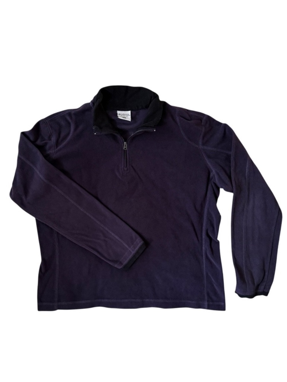Columbia Womens Purple Pullover Fleece Quarter Zip Jacket‎ Size XL